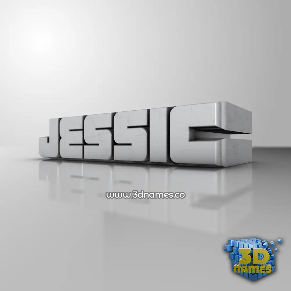 jessic in White Metro style - 3D name wallpaper