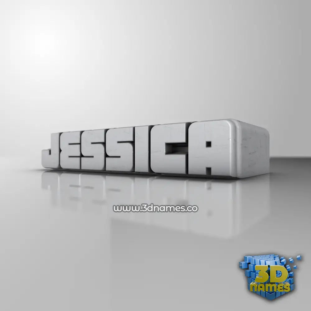 jessica in White Metro style - 3D name wallpaper