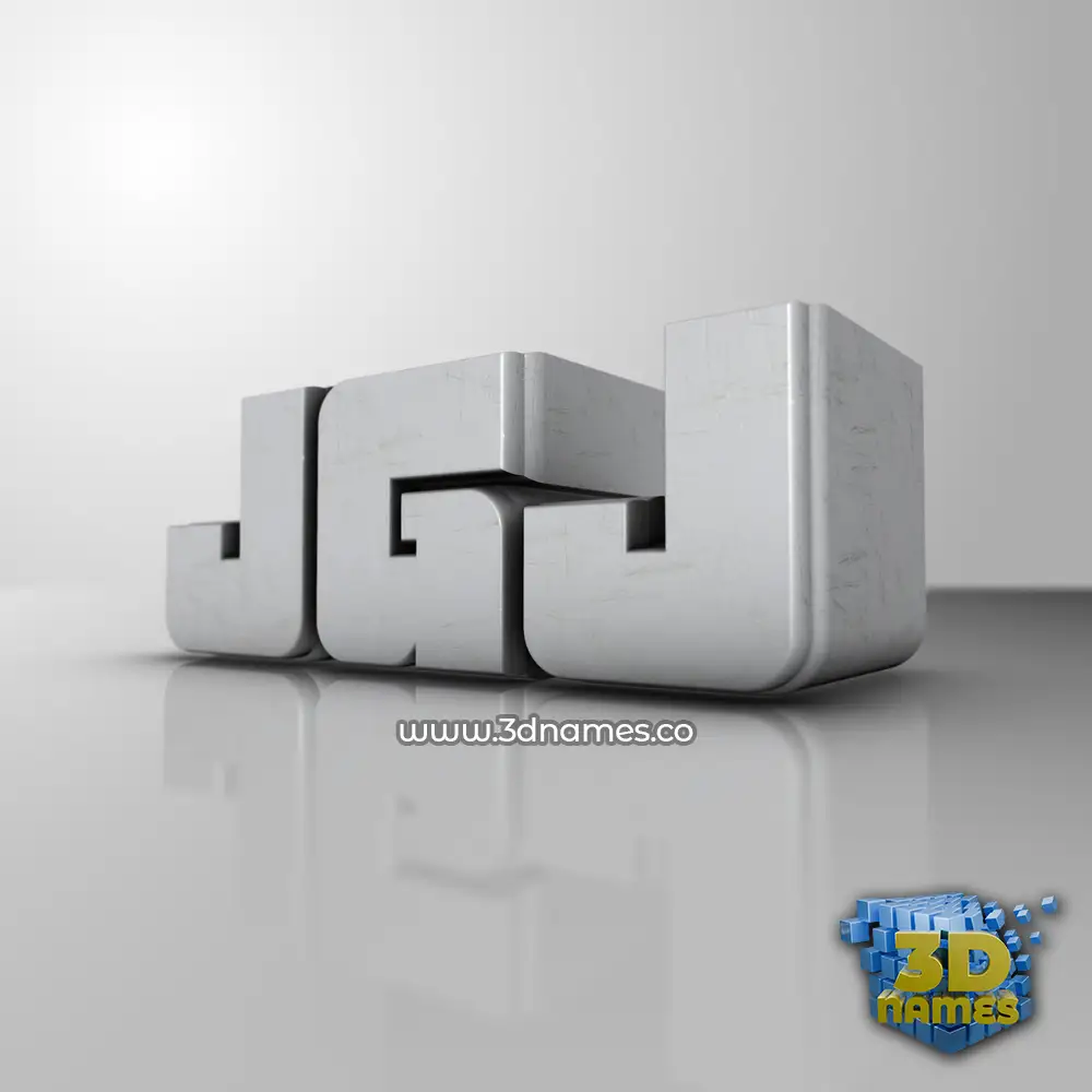 jgj in White Metro style - 3D name wallpaper