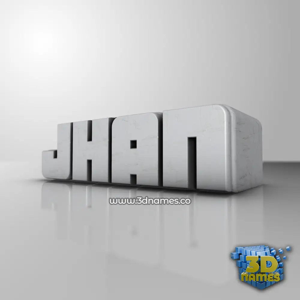 jhan in White Metro style - 3D name wallpaper