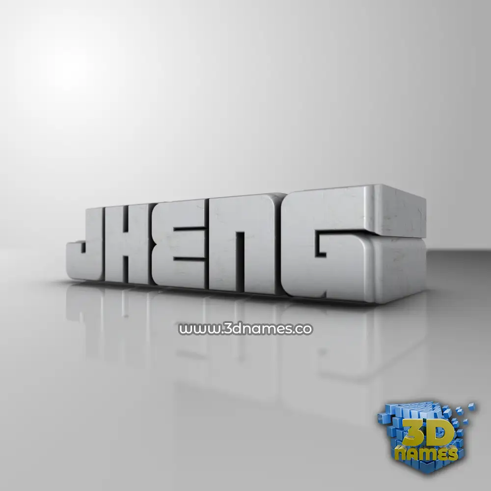 jheng in White Metro style - 3D name wallpaper
