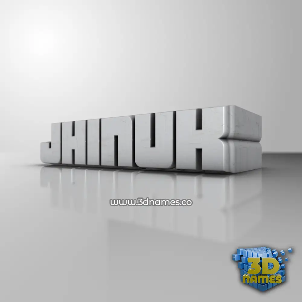 jhinuk in White Metro style - 3D name wallpaper