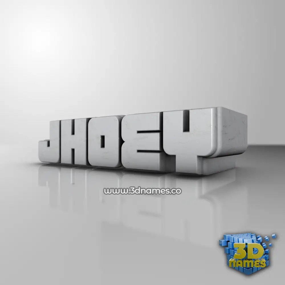 jhoey in White Metro style - 3D name wallpaper