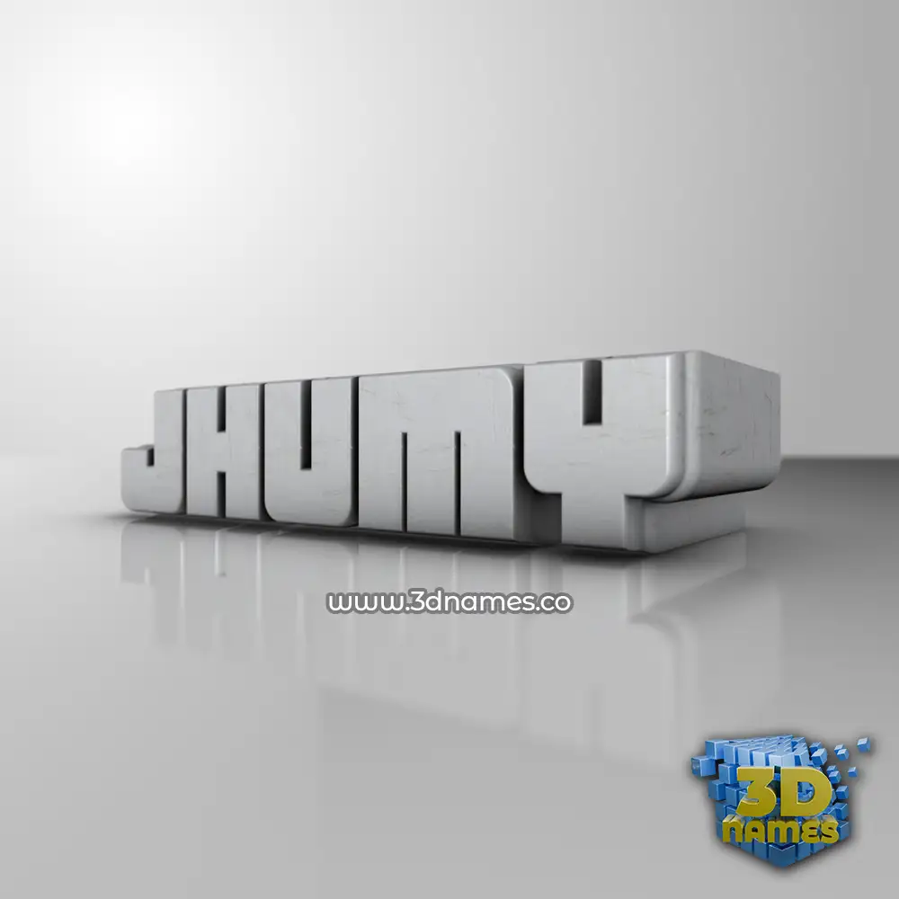 jhumy in White Metro style - 3D name wallpaper