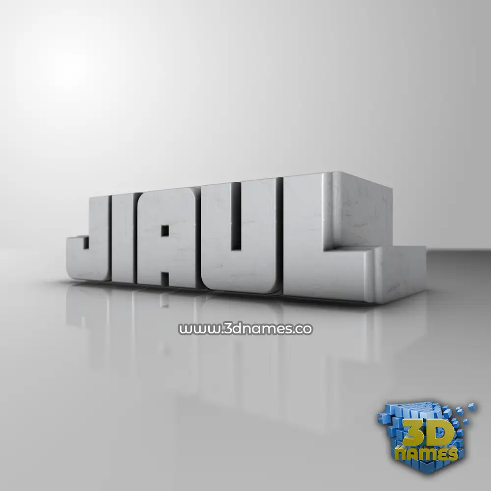 jiaul in White Metro style - 3D name wallpaper