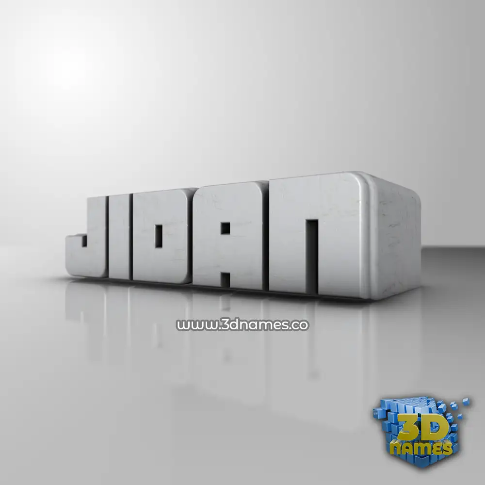 jidan in White Metro style - 3D name wallpaper