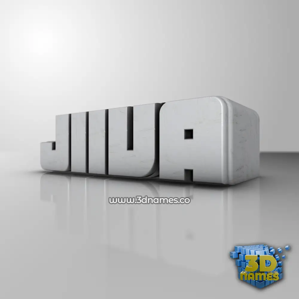 jiiva in White Metro style - 3D name wallpaper