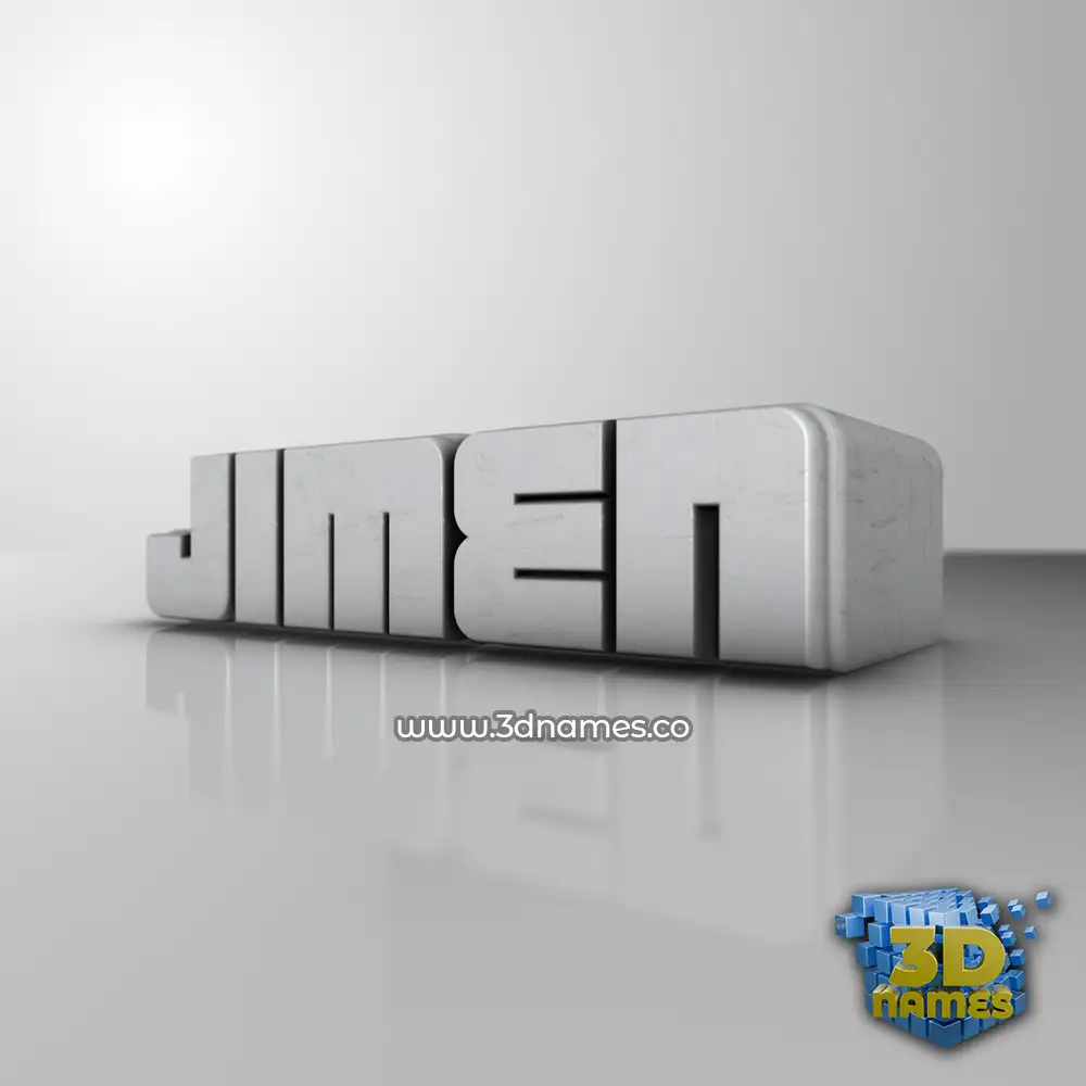 jimen in White Metro style - 3D name wallpaper