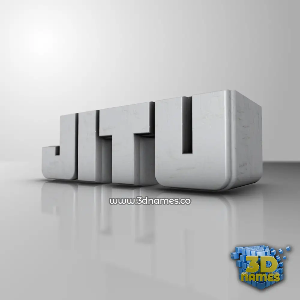jitu in White Metro style - 3D name wallpaper