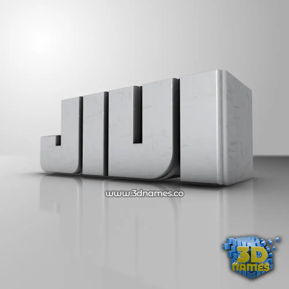 jivi in White Metro style - 3D name wallpaper