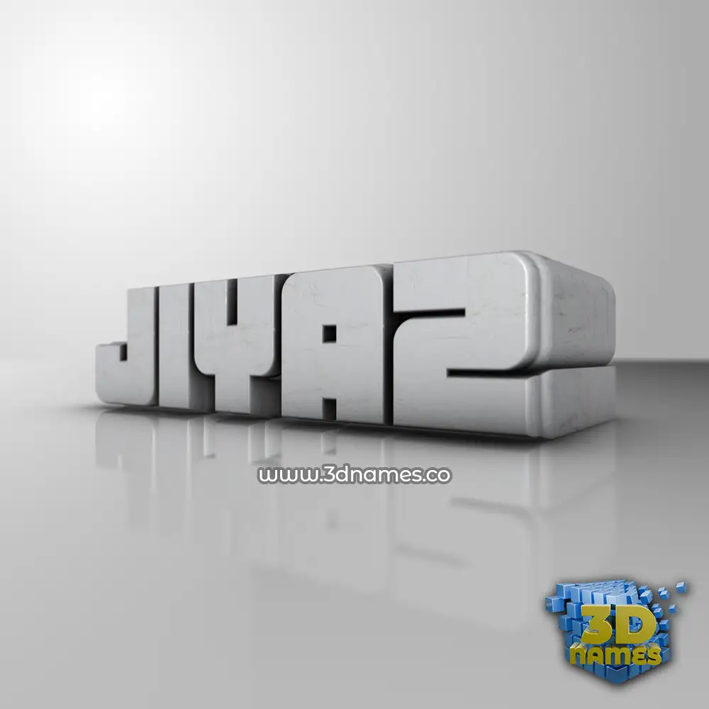 jiya2 in White Metro style - 3D name wallpaper
