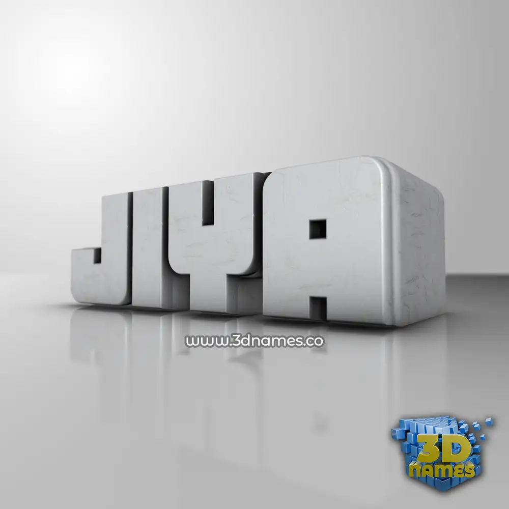 jiya in White Metro style - 3D name wallpaper