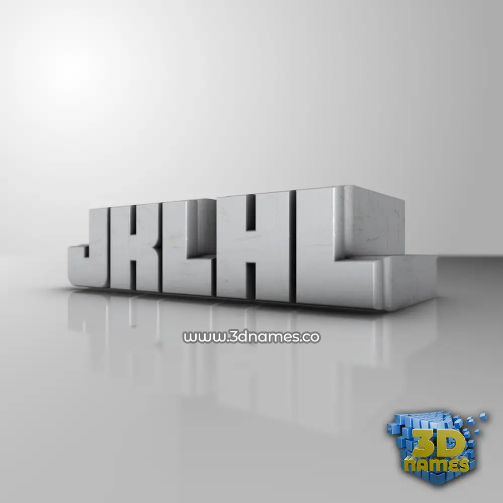 jklhl in White Metro style - 3D name wallpaper