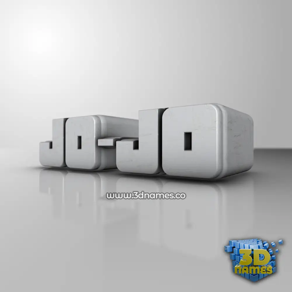 jo-jo in White Metro style - 3D name wallpaper