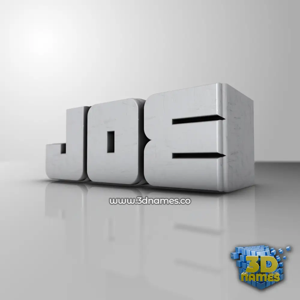 joe in White Metro style - 3D name wallpaper