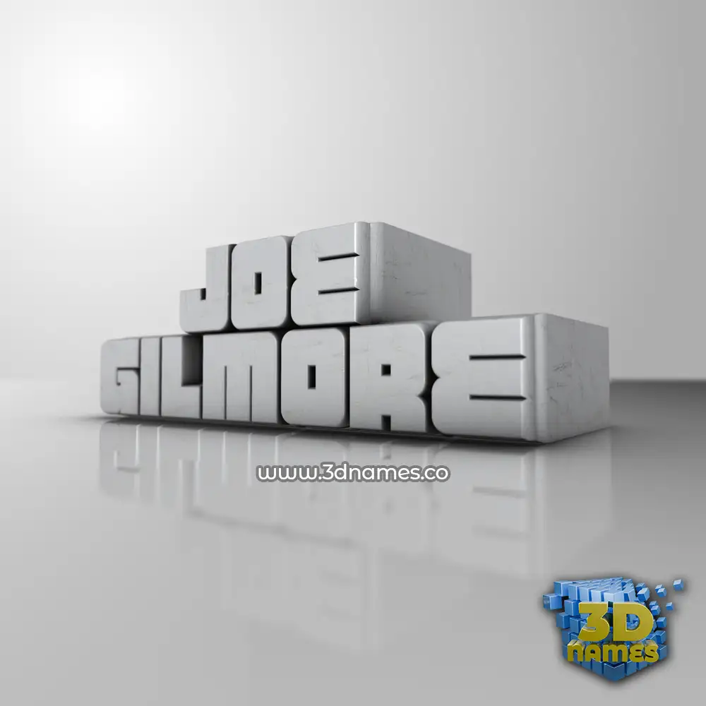 joe gilmore in White Metro style - 3D name wallpaper