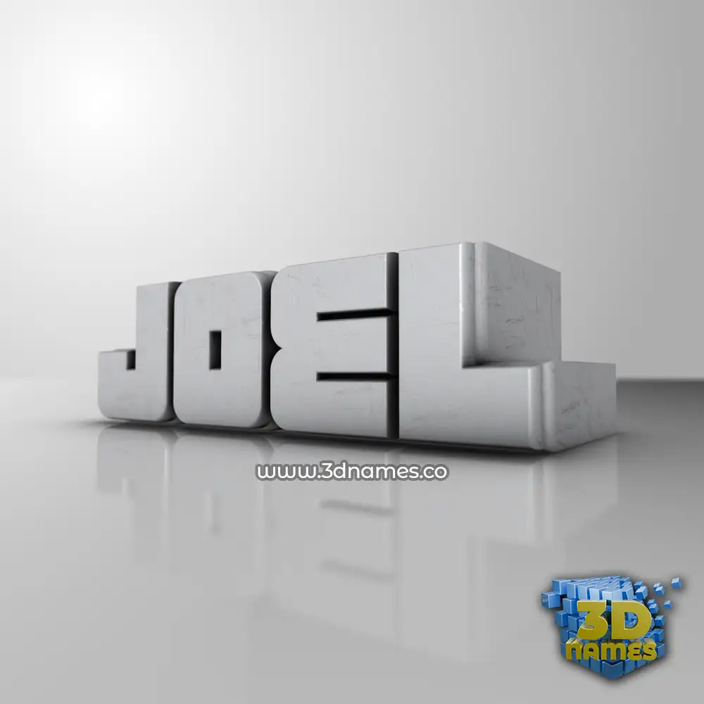 joel in White Metro style - 3D name wallpaper