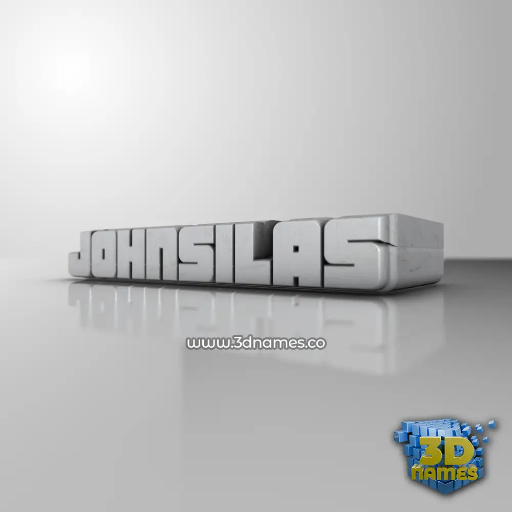 johnsilas in White Metro style - 3D name wallpaper