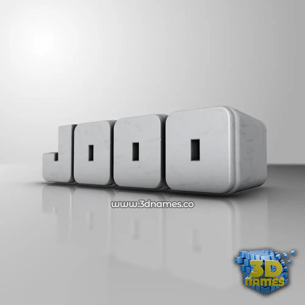 jooo in White Metro style - 3D name wallpaper