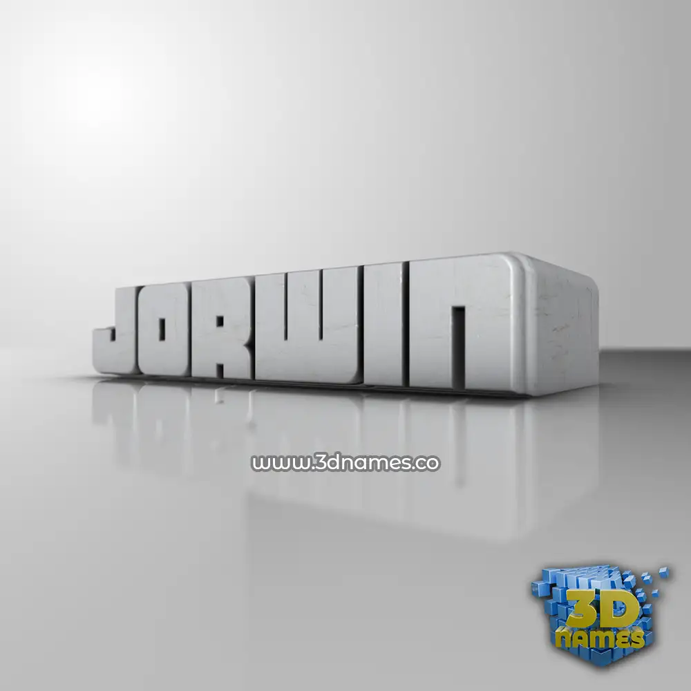 jorwin in White Metro style - 3D name wallpaper