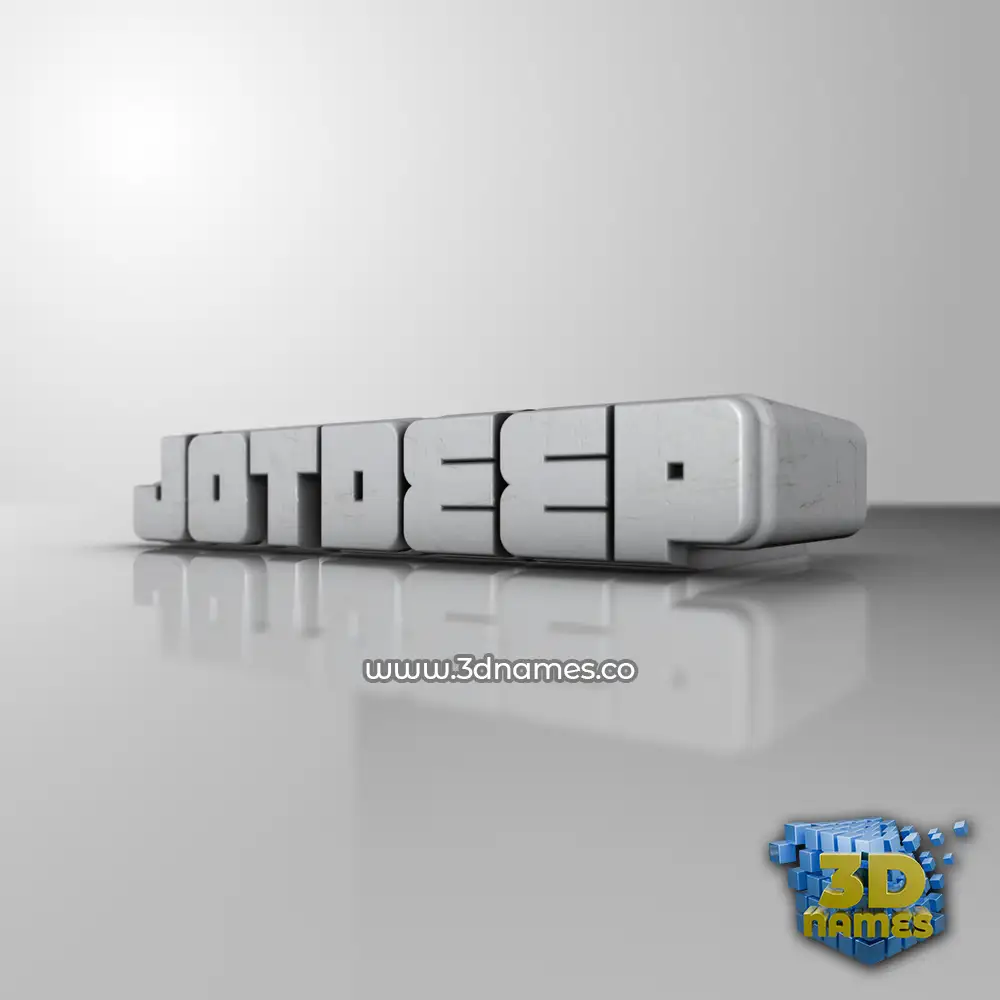 jotdeep in White Metro style - 3D name wallpaper