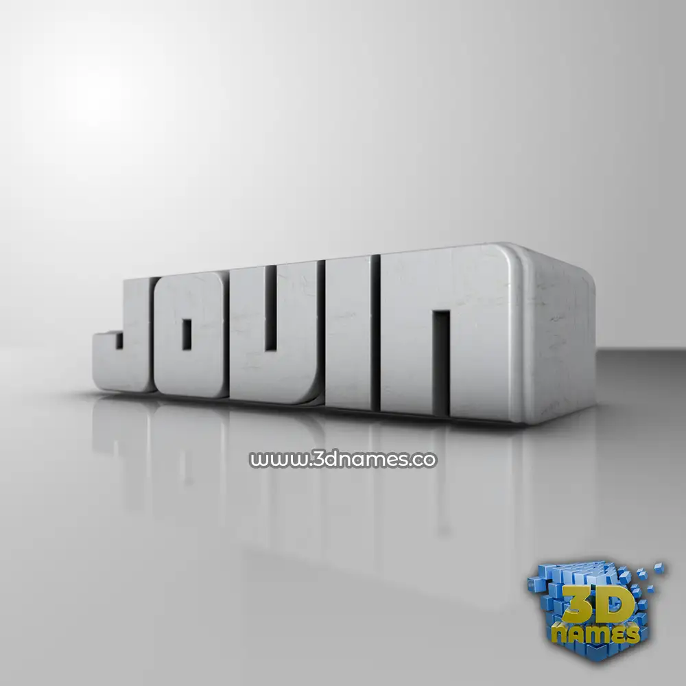 jovin in White Metro style - 3D name wallpaper