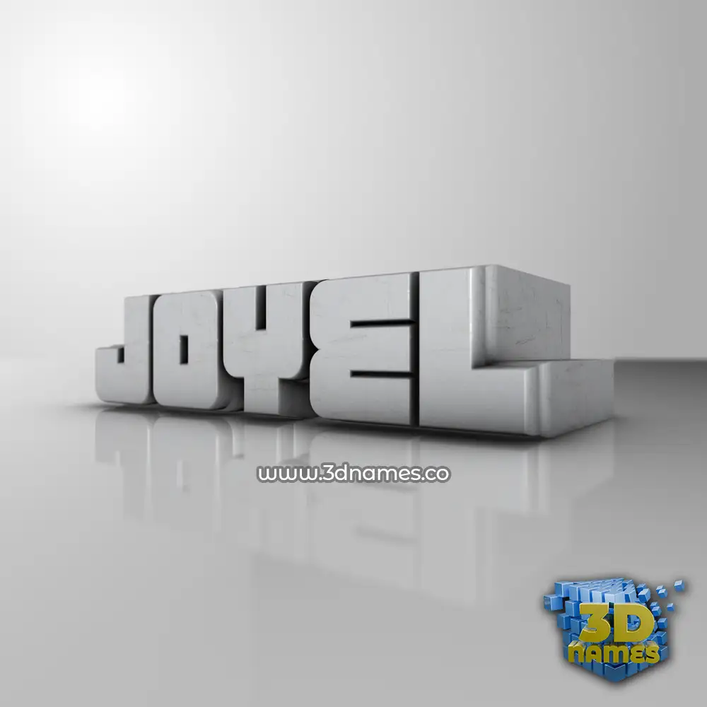 joyel in White Metro style - 3D name wallpaper