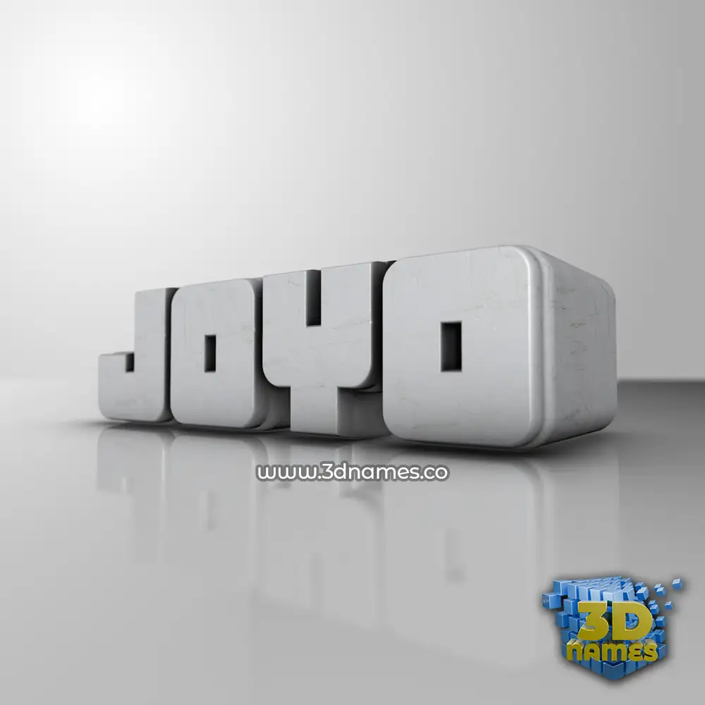 joyo in White Metro style - 3D name wallpaper