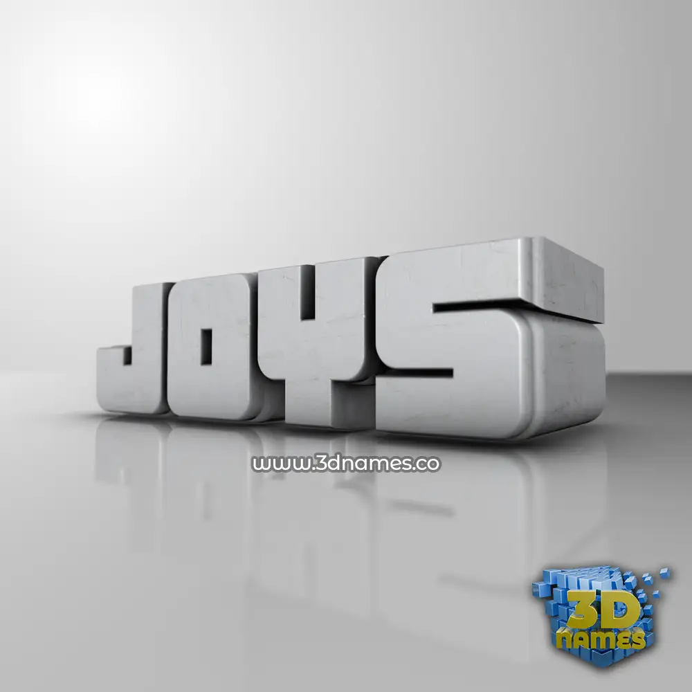 joys in White Metro style - 3D name wallpaper