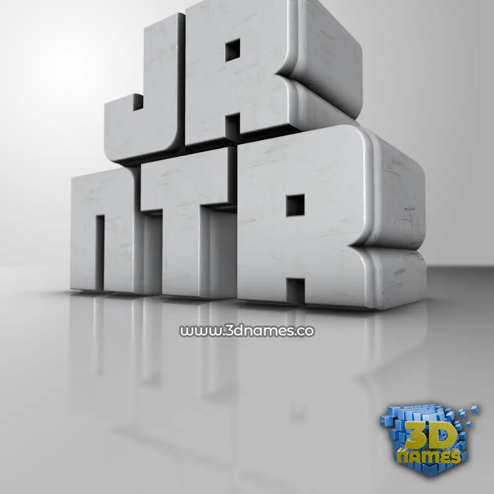 jr ntr in White Metro style - 3D name wallpaper