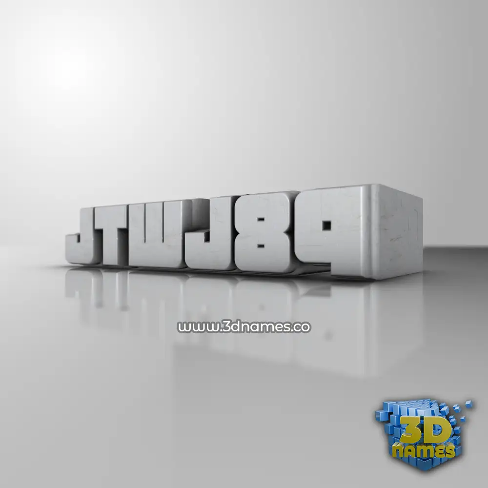 jtwj89 in White Metro style - 3D name wallpaper