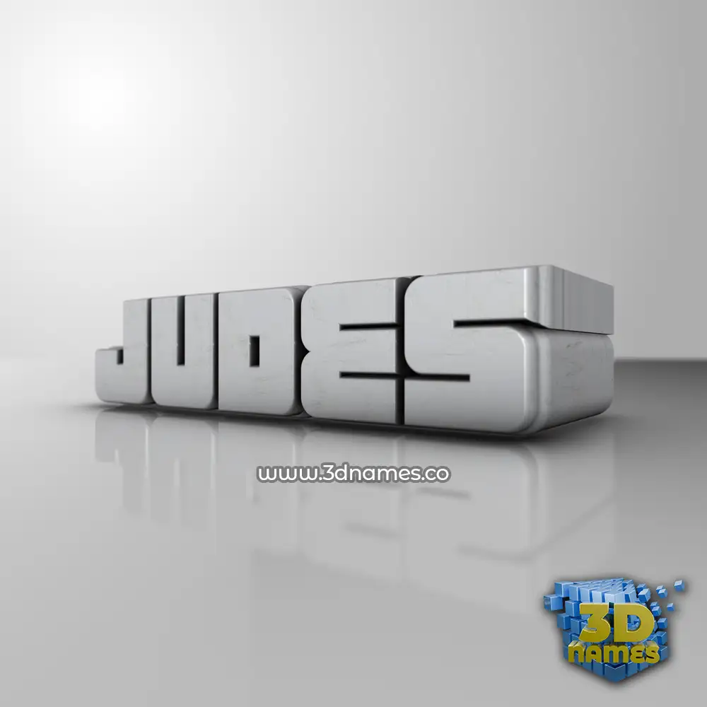 judes in White Metro style - 3D name wallpaper