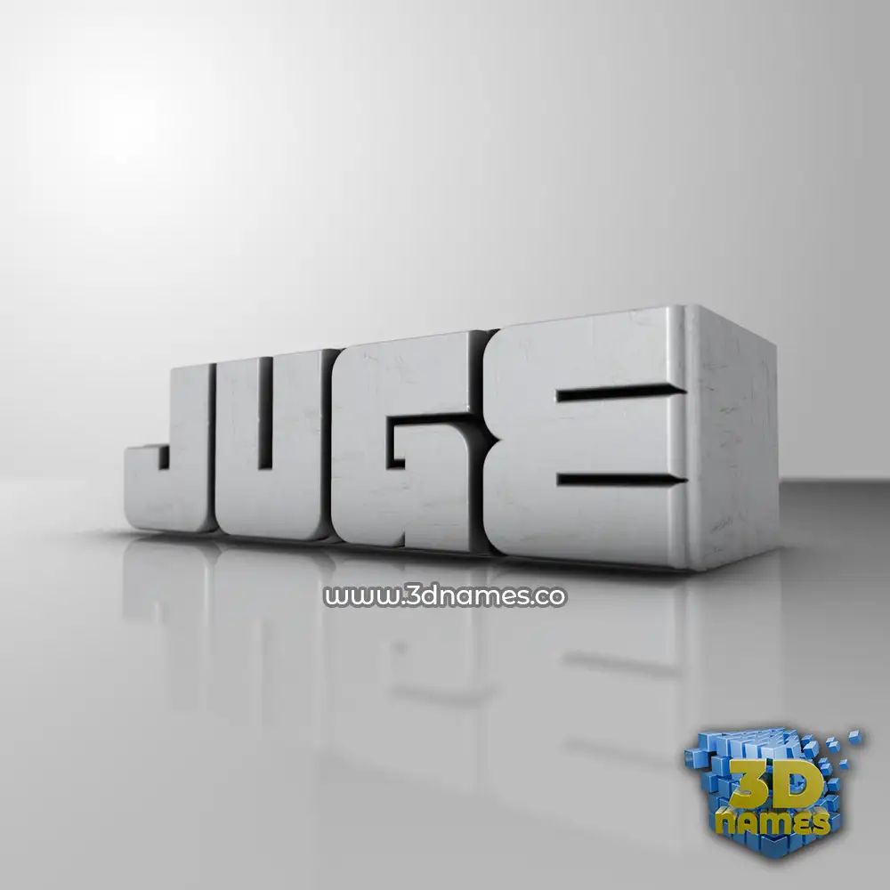 juge in White Metro style - 3D name wallpaper