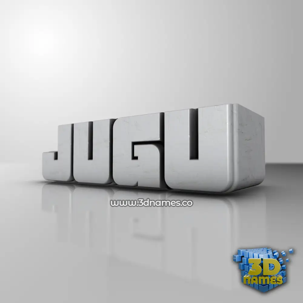 jugu in White Metro style - 3D name wallpaper