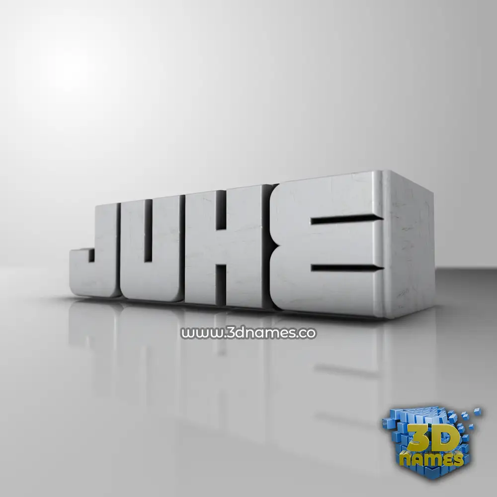juhe in White Metro style - 3D name wallpaper