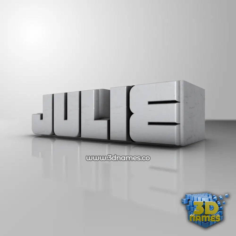 julie in White Metro style - 3D name wallpaper