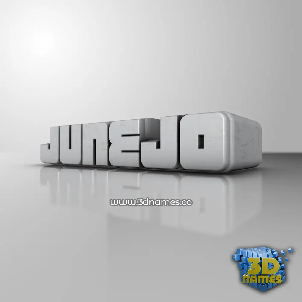 junej0 in White Metro style - 3D name wallpaper