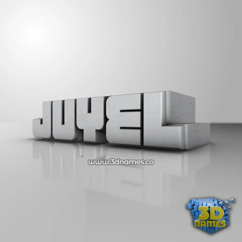 juyel in White Metro style - 3D name wallpaper