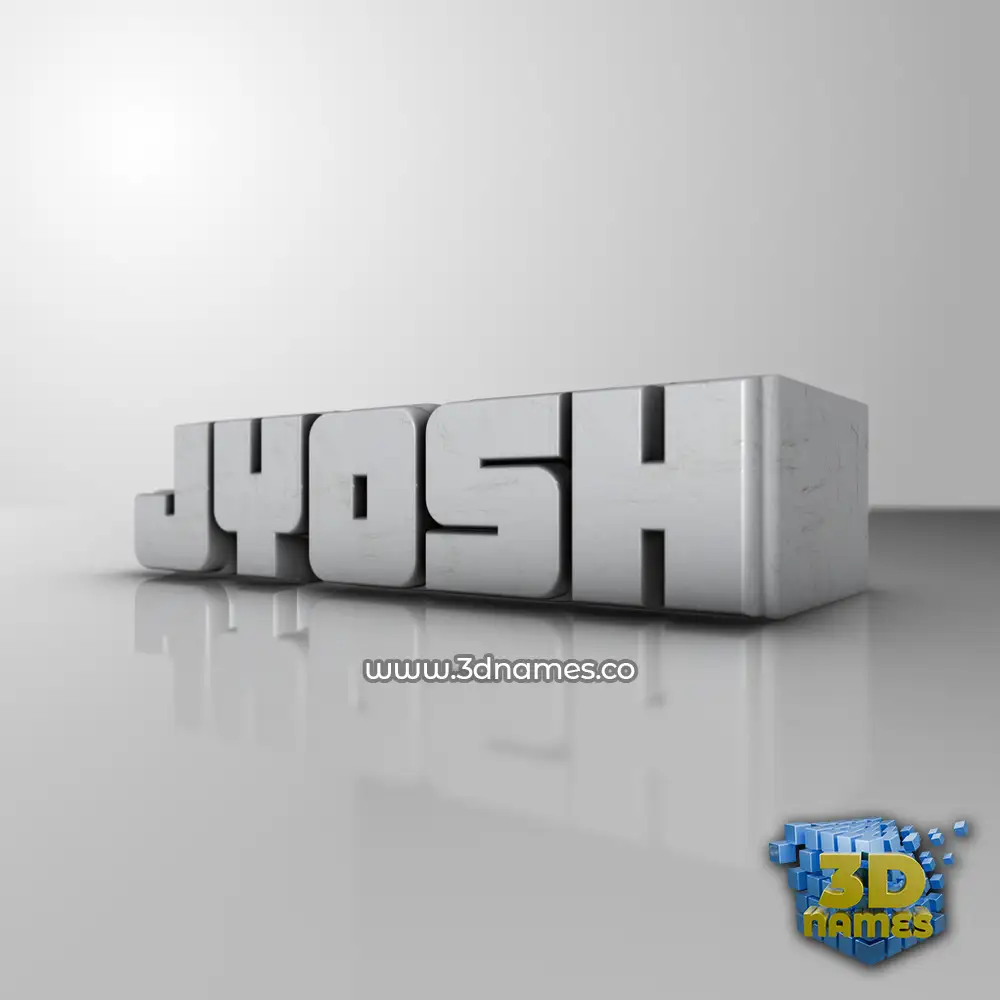 jyosh in White Metro style - 3D name wallpaper