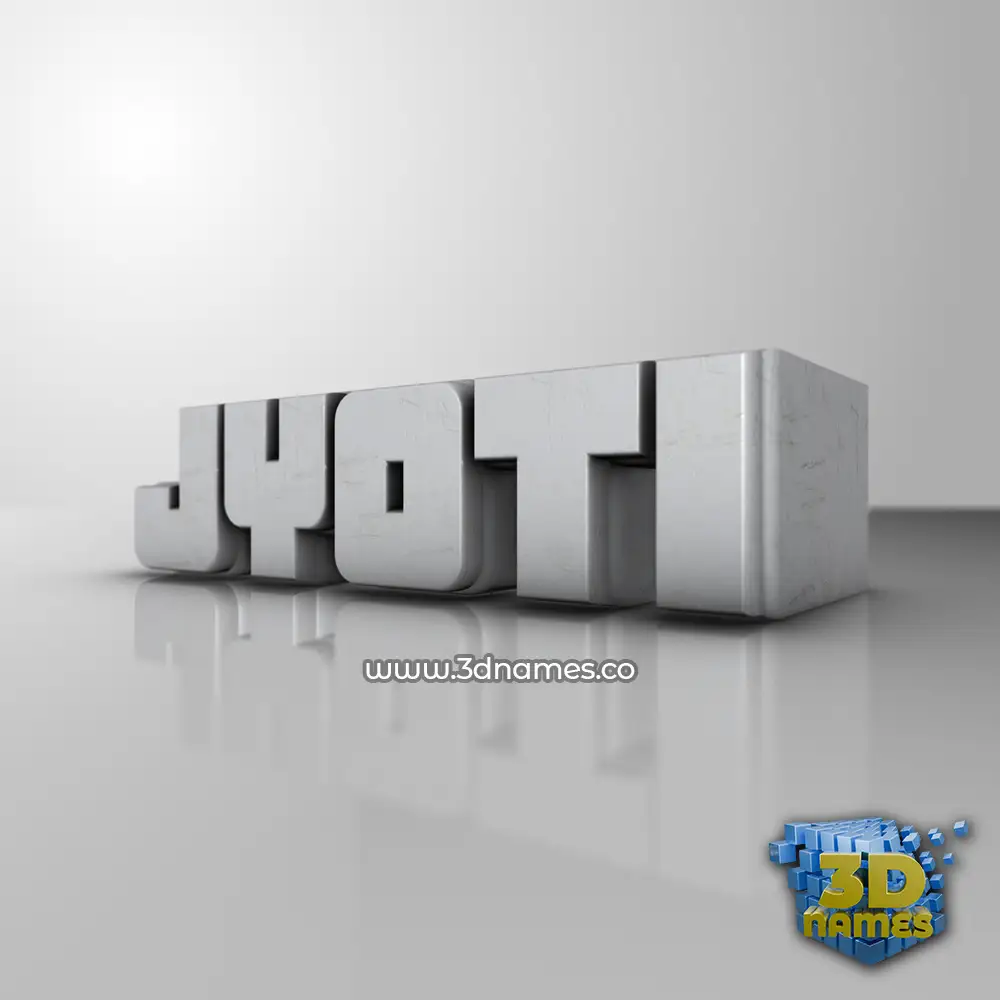 jyoti in White Metro style - 3D name wallpaper