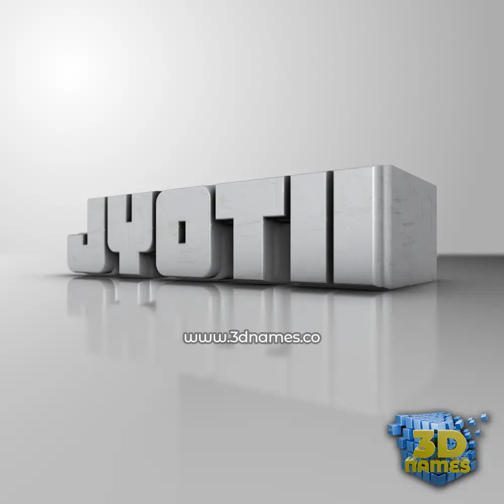 jyotii in White Metro style - 3D name wallpaper