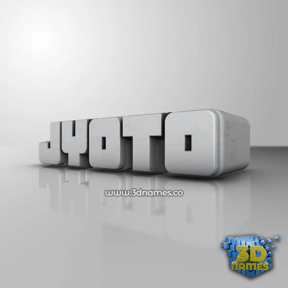 jyoto in White Metro style - 3D name wallpaper