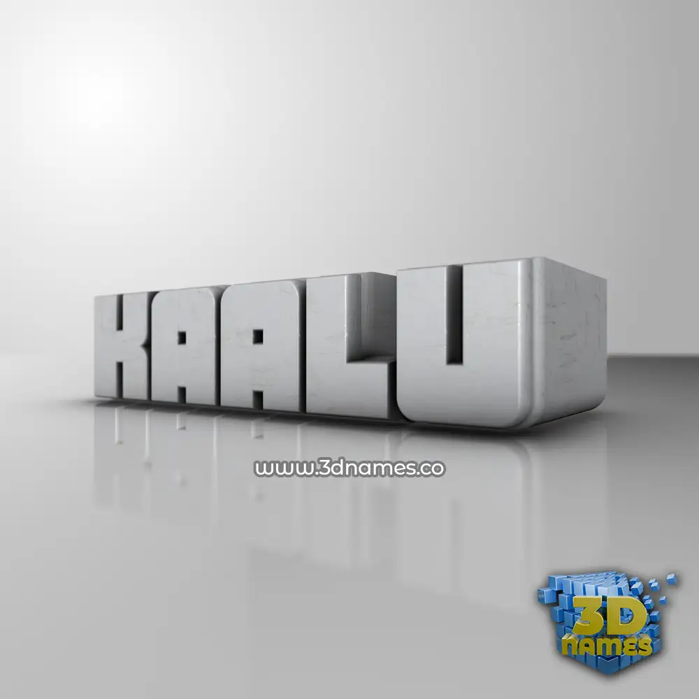 kaalu in White Metro style - 3D name wallpaper