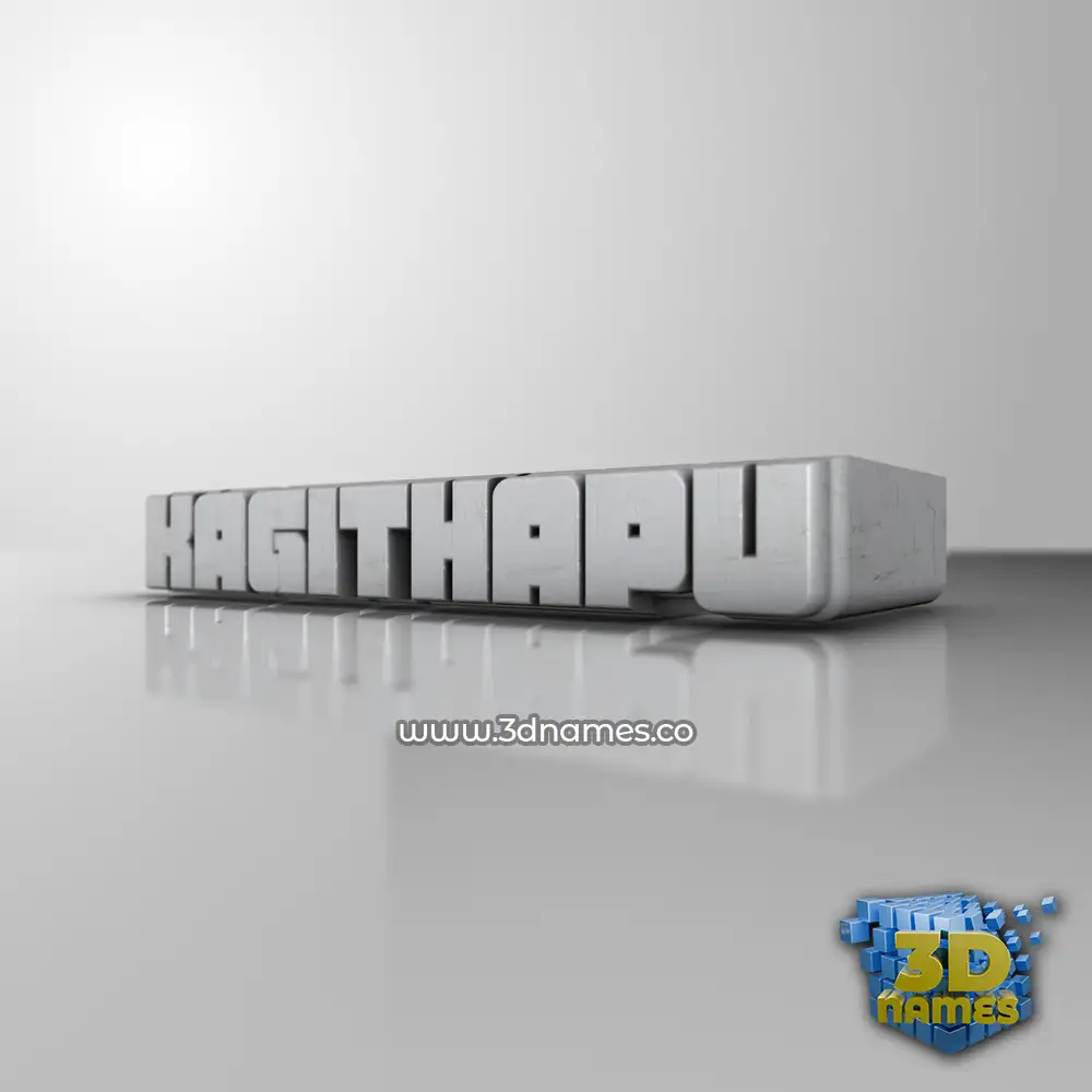 kagithapu in White Metro style - 3D name wallpaper