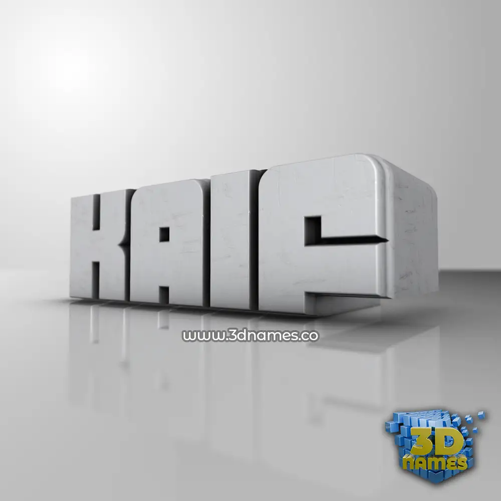 kaif in White Metro style - 3D name wallpaper