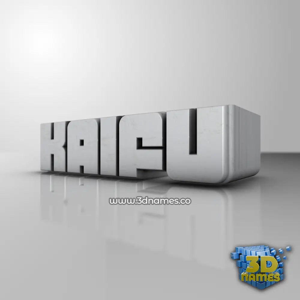 kaifu in White Metro style - 3D name wallpaper