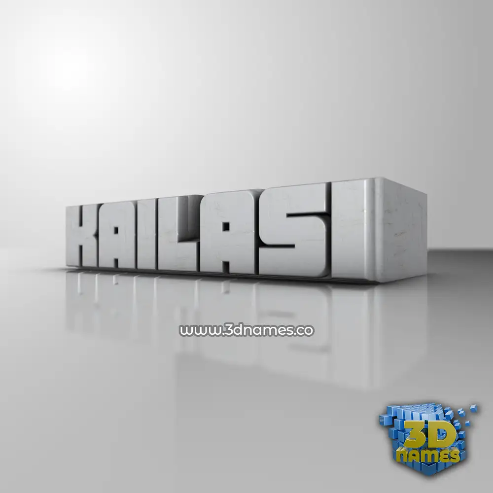 kailasi in White Metro style - 3D name wallpaper