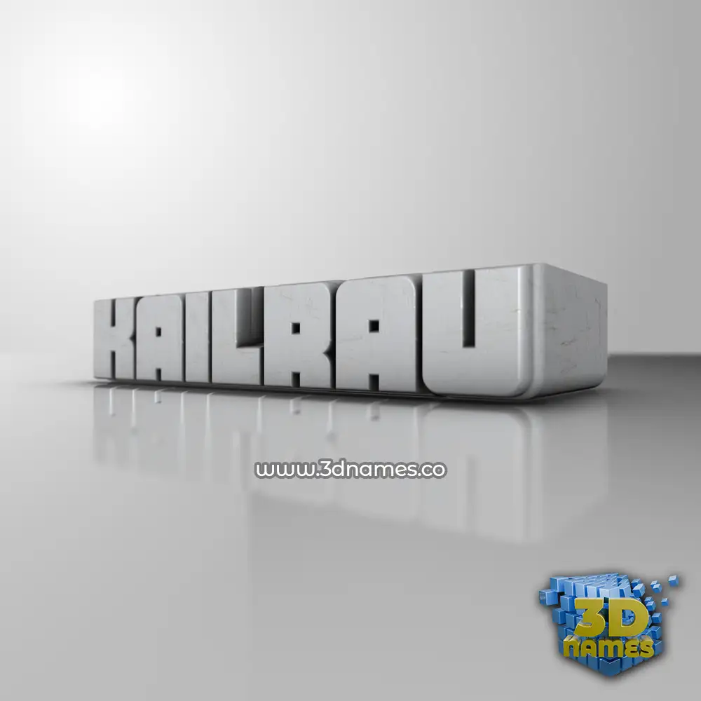 kailrau in White Metro style - 3D name wallpaper