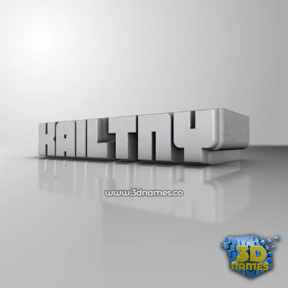 kailtny in White Metro style - 3D name wallpaper