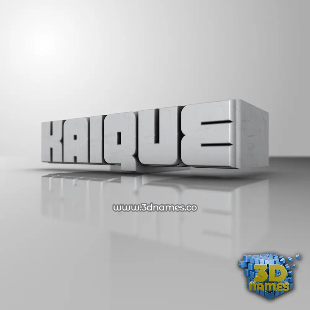 kaique in White Metro style - 3D name wallpaper